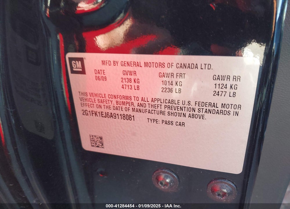 2010 CHEVROLET CAMARO 2SS VIN: 2G1FK1EJ6A9118081