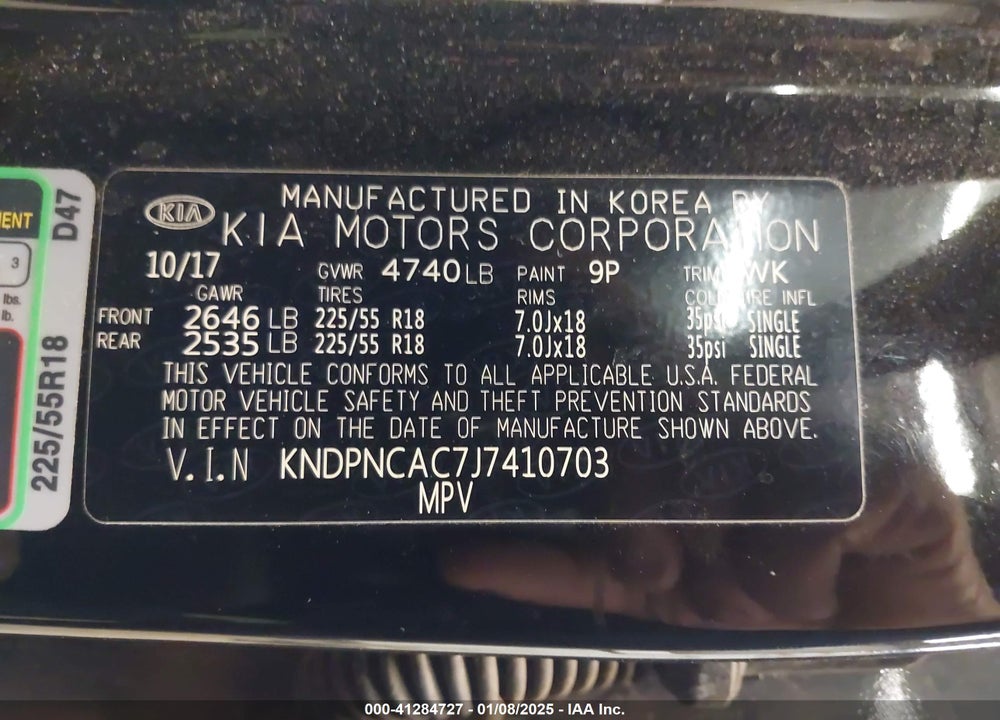 2018 KIA SPORTAGE EX VIN: KNDPNCAC7J7410703