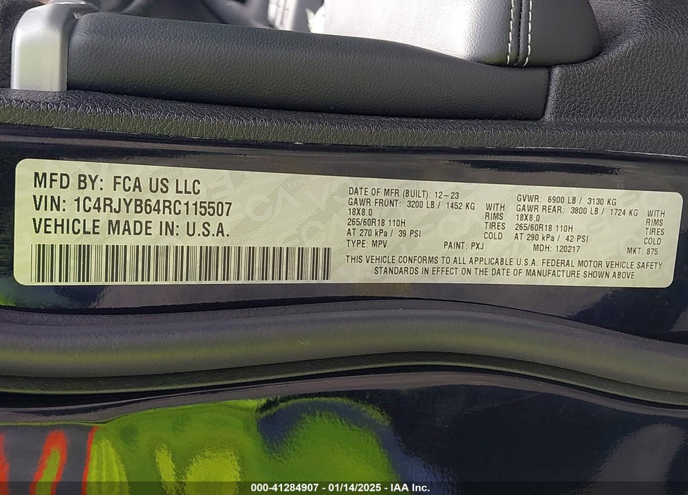 2024 JEEP GRAND CHEROKEE 4XE VIN: 1C4RJYB64RC115507