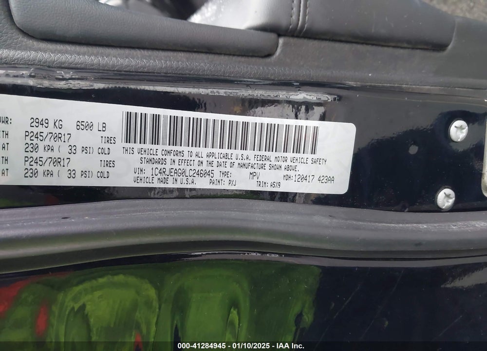 2020 JEEP GRAND CHEROKEE LAREDO E 4X2 VIN: 1C4RJEAG0LC246045