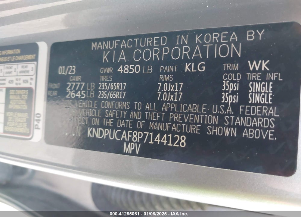 2023 KIA SPORTAGE LX VIN: KNDPUCAF8P7144128