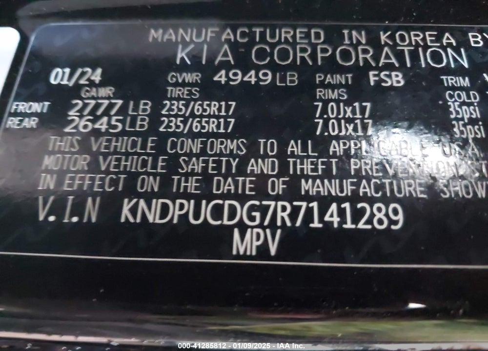2024 KIA SPORTAGE HYBRID LX VIN: KNDPUCDG7R7141289