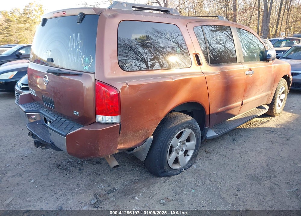 2004 NISSAN PATHFINDER ARMADA SE VIN: 5N1AA08B04N706221