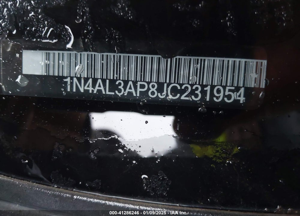 2018 NISSAN ALTIMA VIN: 1N4AL3AP8JC231954