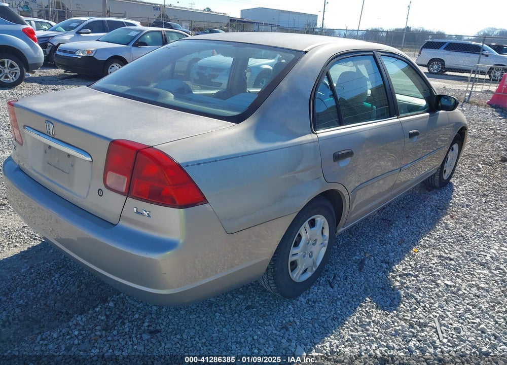 2001 HONDA CIVIC LX VIN: 1HGES16591L007071