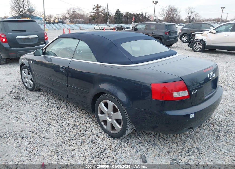 2003 AUDI A4 1.8T VIN: WAUAC48H83K019950