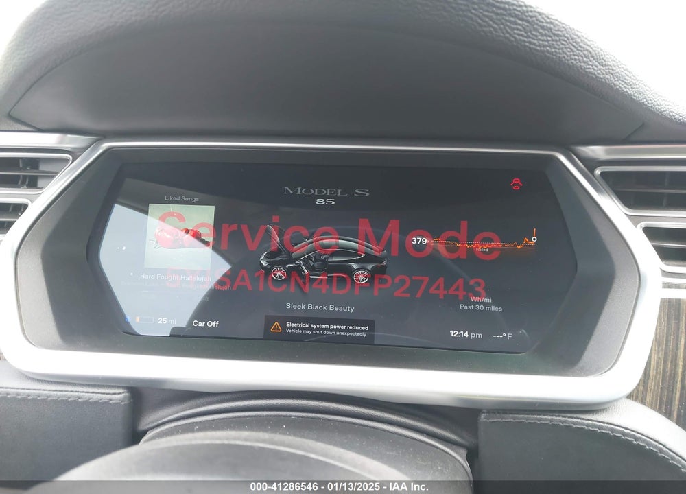 2013 TESLA MODEL S VIN: 5YJSA1CN4DFP27443