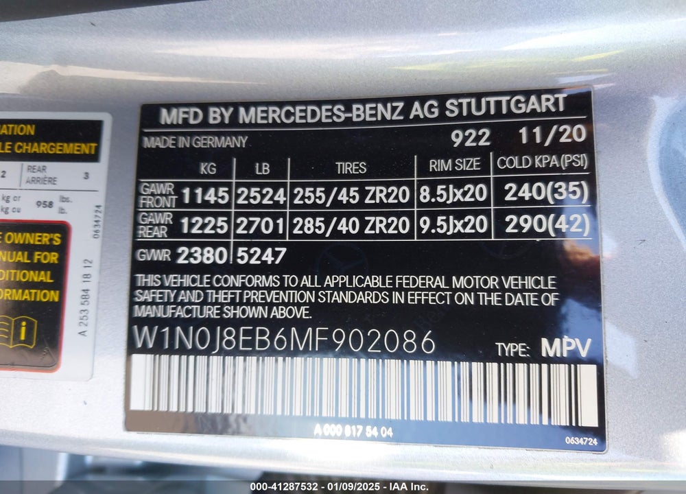 2021 MERCEDES-BENZ GLC 300 4MATIC COUPE VIN: W1N0J8EB6MF902086