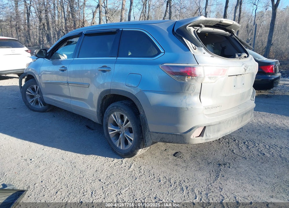 2015 TOYOTA HIGHLANDER XLE V6 VIN: 5TDJKRFH5FS107664