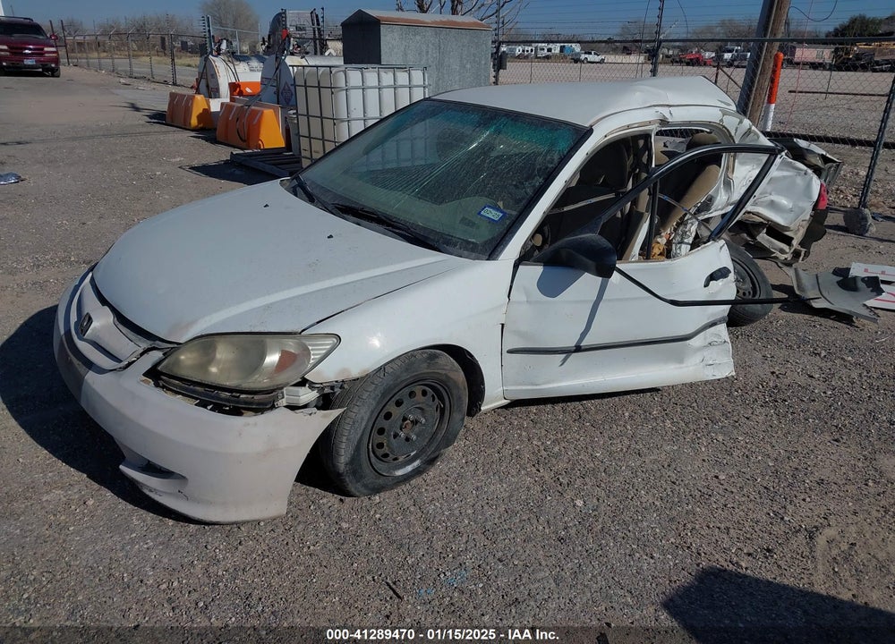 2005 HONDA CIVIC VP VIN: 2HGES163X5H584502