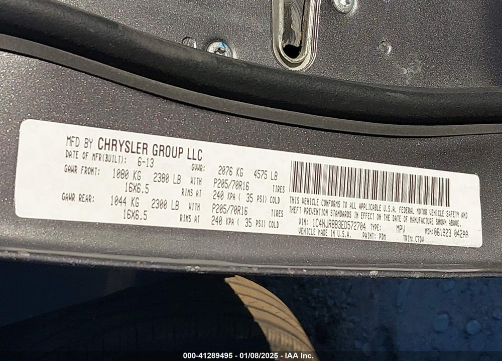2014 JEEP PATRIOT SPORT VIN: 1C4NJRBB3ED572704