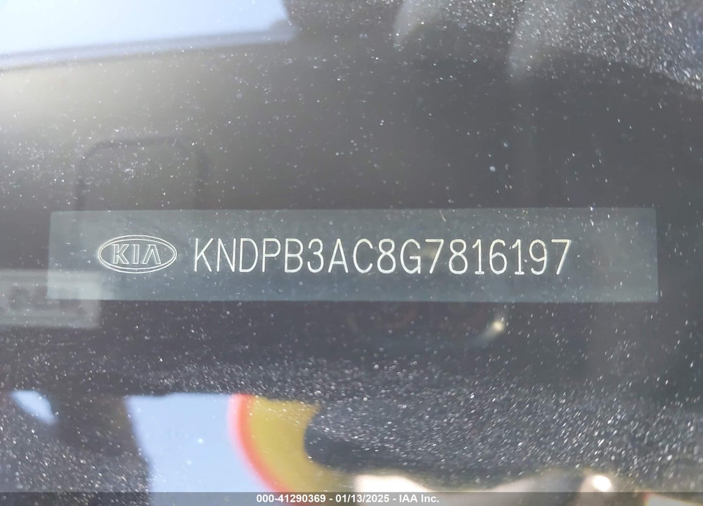 2016 KIA SPORTAGE LX VIN: KNDPB3AC8G7816197