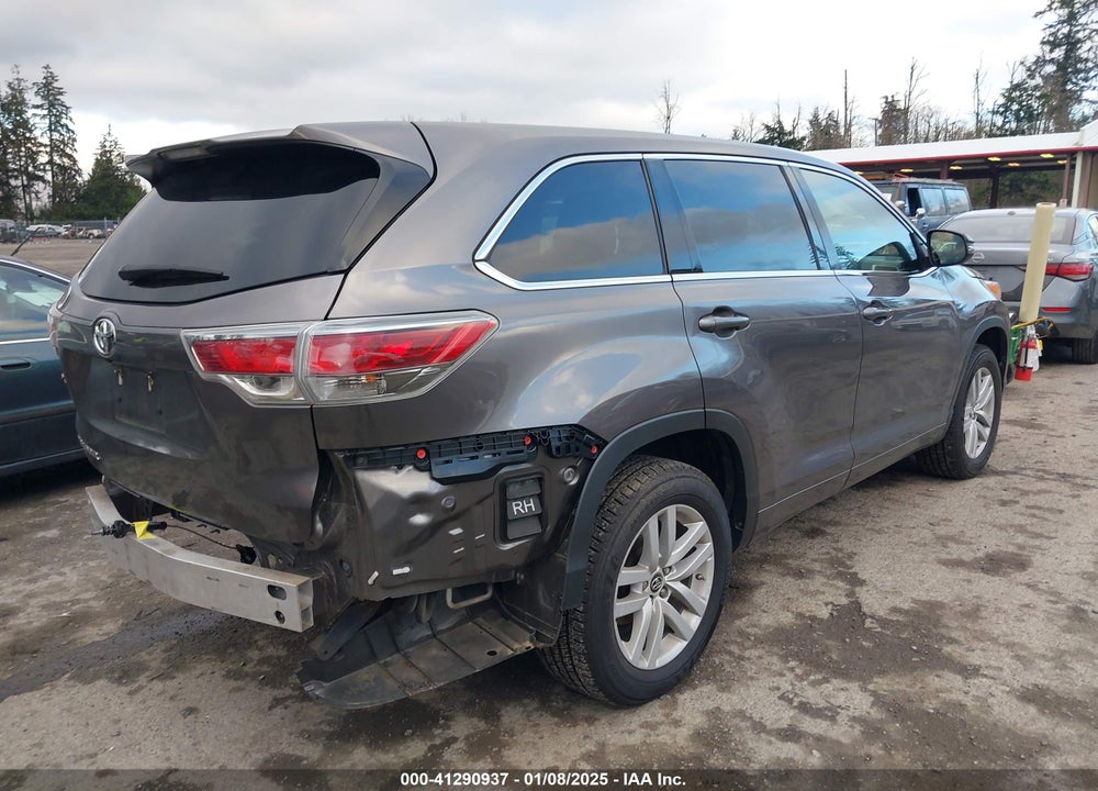 2016 TOYOTA HIGHLANDER LE VIN: 5TDZARFH6GS021187