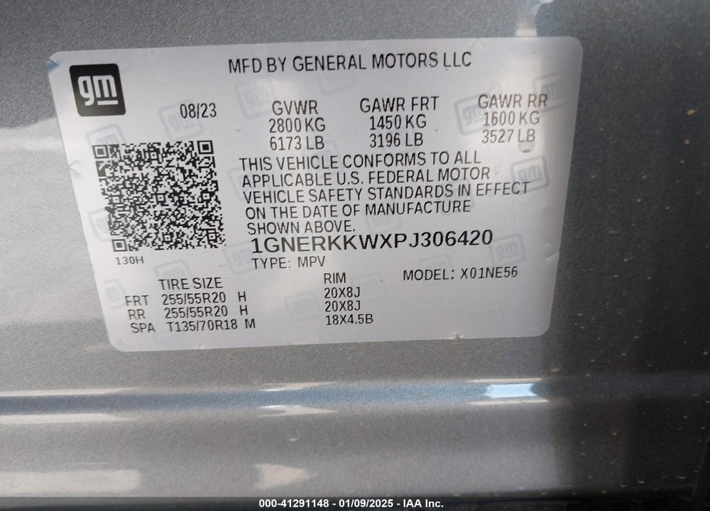 2023 CHEVROLET TRAVERSE FWD PREMIER VIN: 1GNERKKWXPJ306420