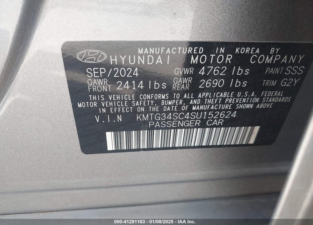 2025 GENESIS G70 2.5T RWD VIN: KMTG34SC4SU152624