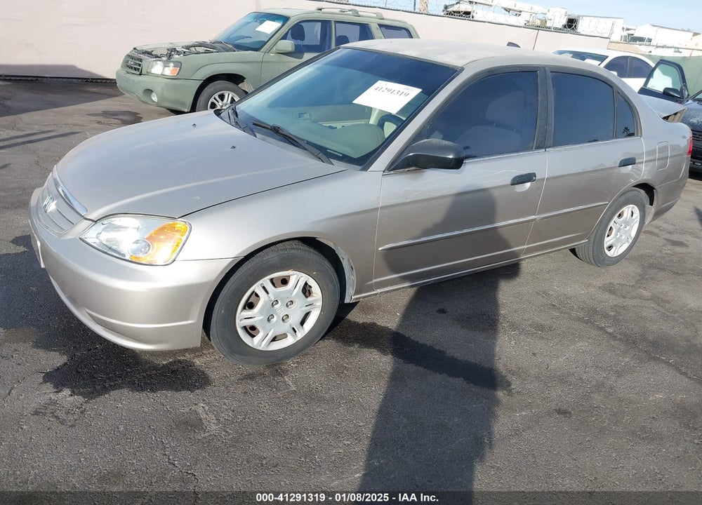 2001 HONDA CIVIC LX VIN: 2HGES16501H612903