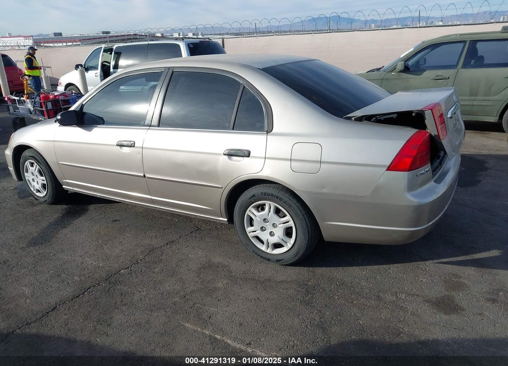 2001 HONDA CIVIC LX VIN: 2HGES16501H612903