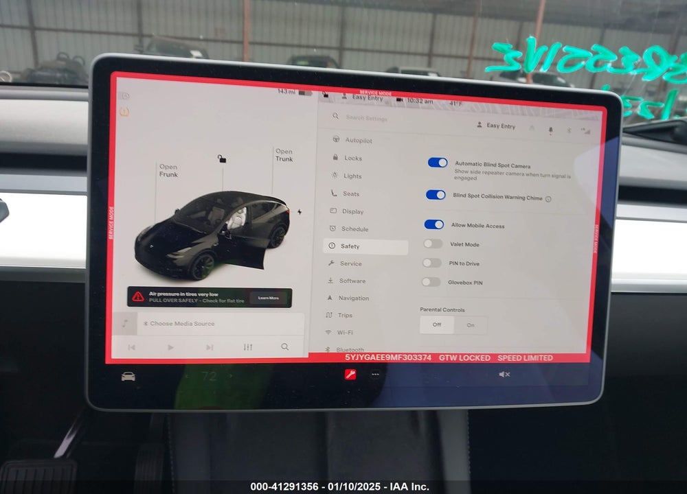 2021 TESLA MODEL Y LONG RANGE DUAL MOTOR ALL-WHEEL DRIVE VIN: 5YJYGAEE9MF303374