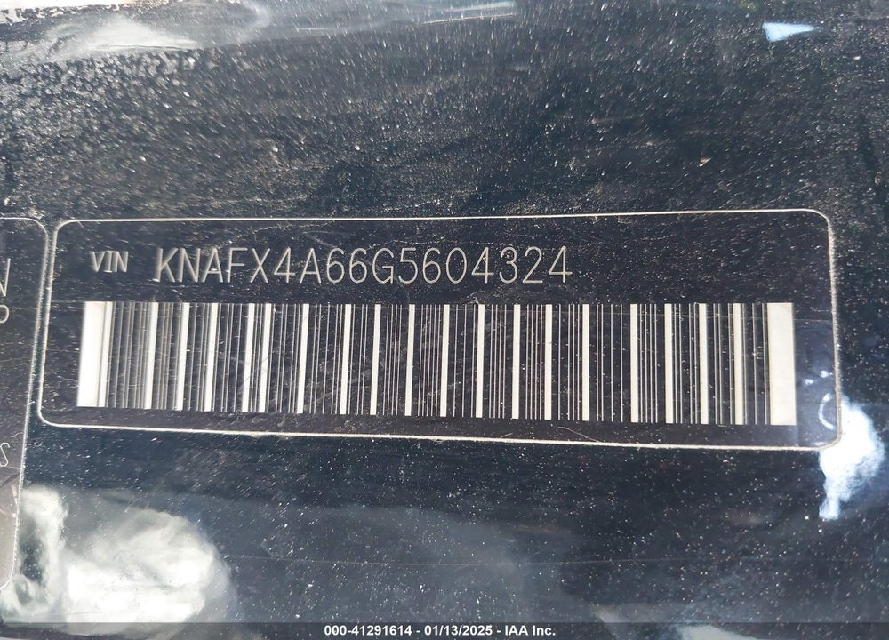 2016 KIA FORTE VIN: KNAFX4A66G5604324