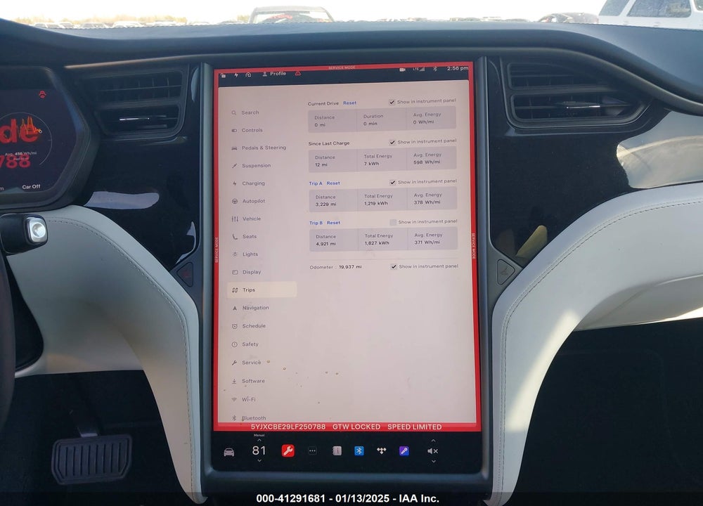 2020 TESLA MODEL X LONG RANGE DUAL MOTOR ALL-WHEEL DRIVE/LONG RANGE PLUS DUAL MOTOR ALL-WHEEL DRIVE VIN: 5YJXCBE29LF250788