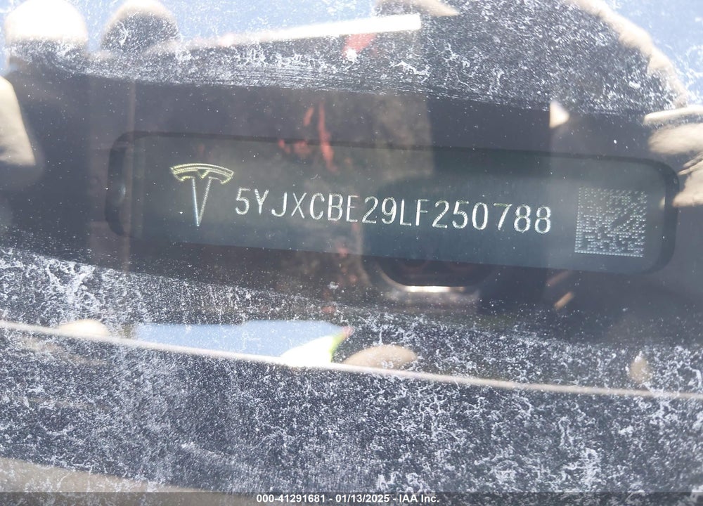 2020 TESLA MODEL X LONG RANGE DUAL MOTOR ALL-WHEEL DRIVE/LONG RANGE PLUS DUAL MOTOR ALL-WHEEL DRIVE VIN: 5YJXCBE29LF250788