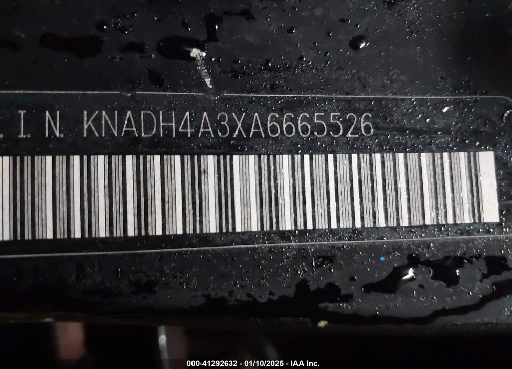 2010 KIA RIO LX VIN: KNADH4A3XA6665526