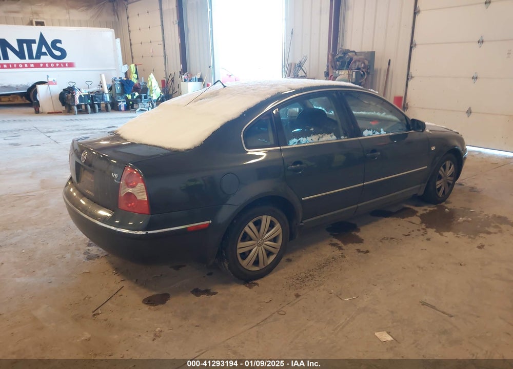2003 VOLKSWAGEN PASSAT GLX VIN: WVWRH63B43P183964