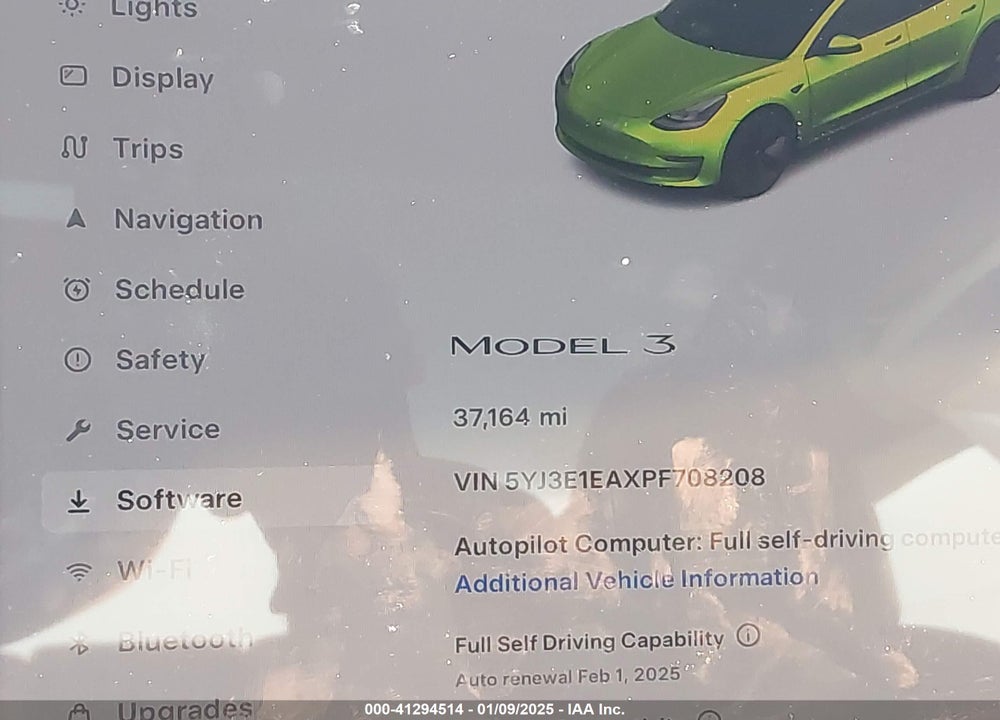 2023 TESLA MODEL 3 VIN: 5YJ3E1EAXPF708208