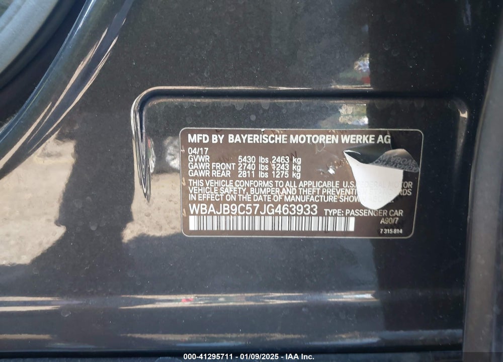 2018 BMW M550I VIN: WBAJB9C57JG463933