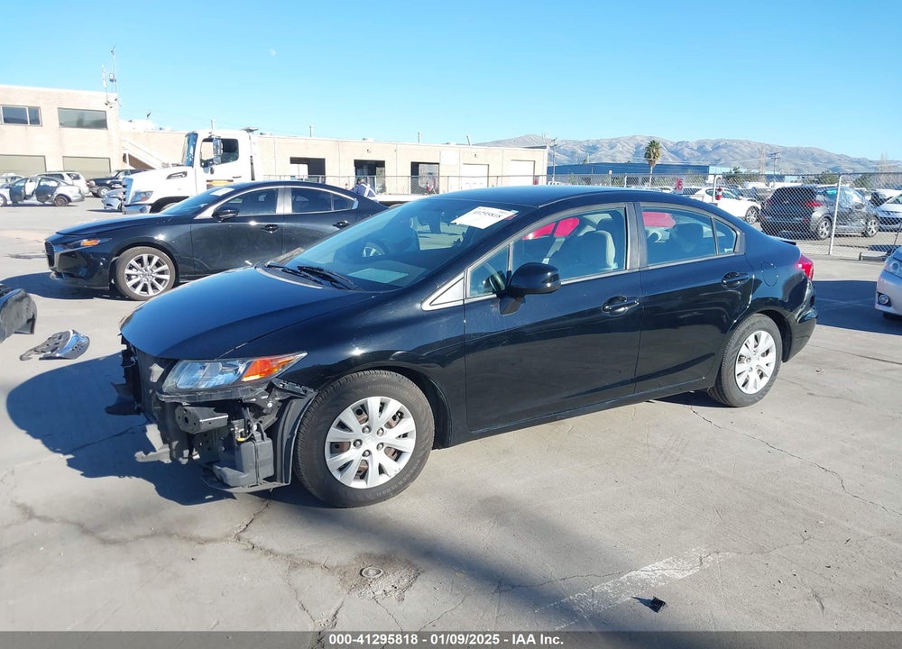 2012 HONDA CIVIC SDN LX VIN: 19XFB2F52CE360837