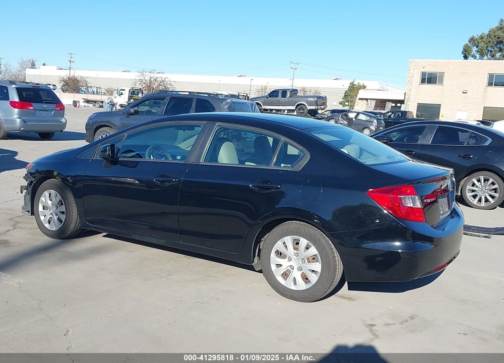2012 HONDA CIVIC SDN LX VIN: 19XFB2F52CE360837