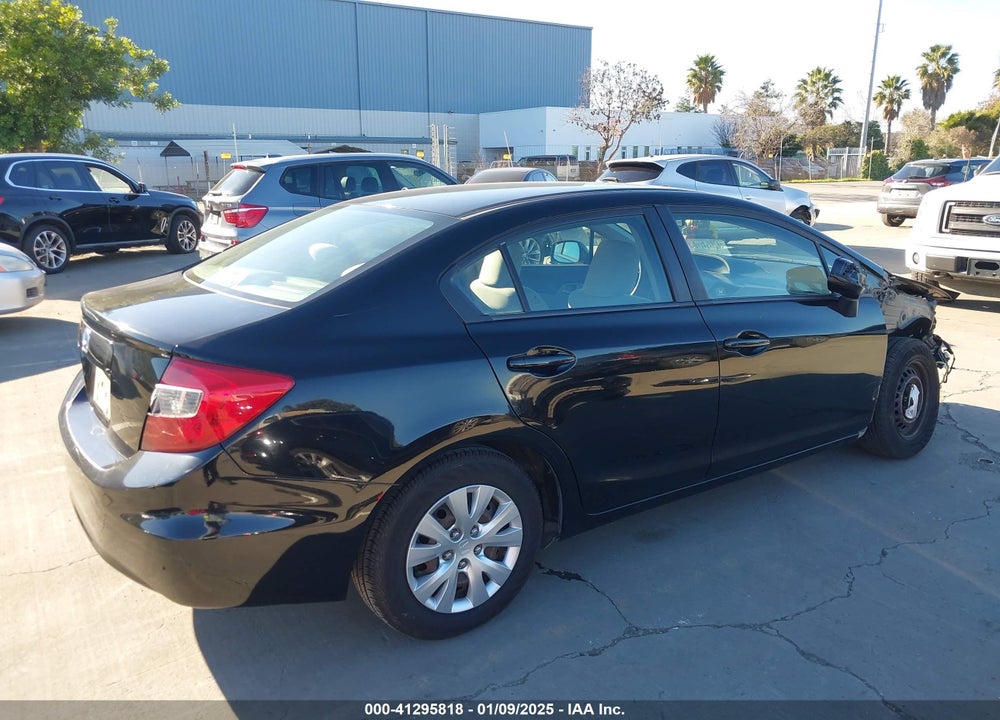 2012 HONDA CIVIC SDN LX VIN: 19XFB2F52CE360837