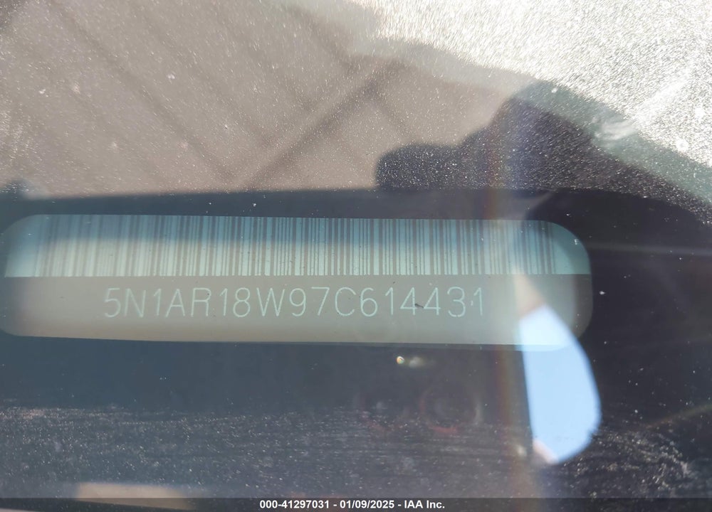 2007 NISSAN PATHFINDER SE VIN: 5N1AR18W97C614431