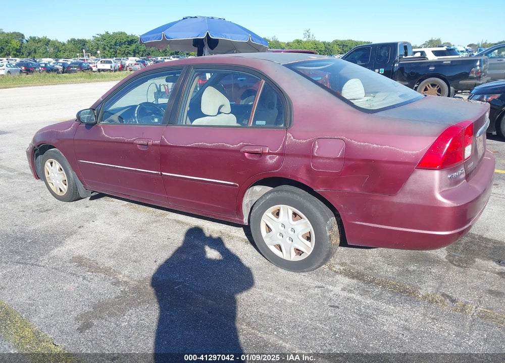 2003 HONDA CIVIC LX VIN: 1HGES16583L018694