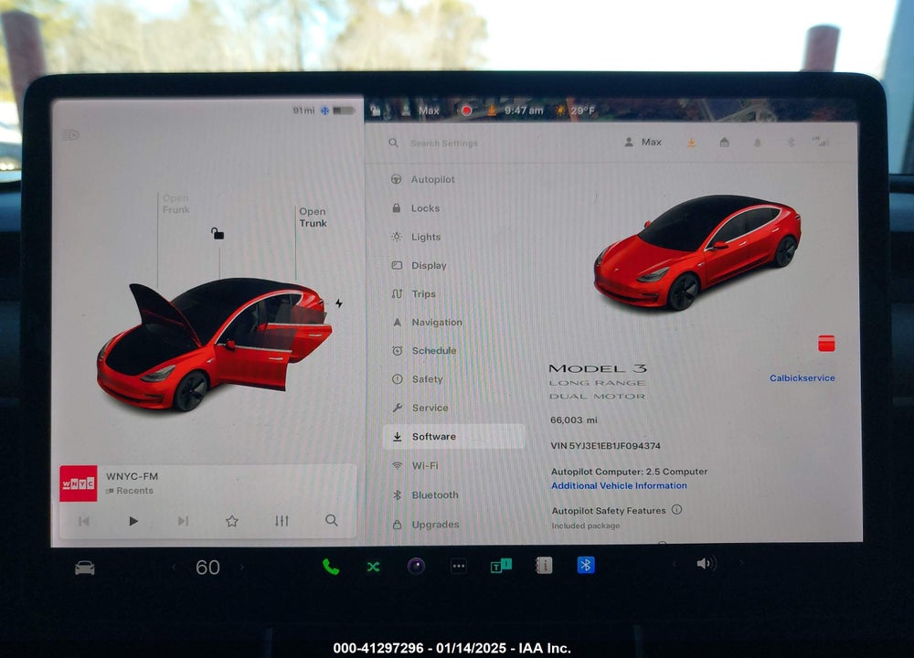 2018 TESLA MODEL 3 LONG RANGE/PERFORMANCE VIN: 5YJ3E1EB1JF094374