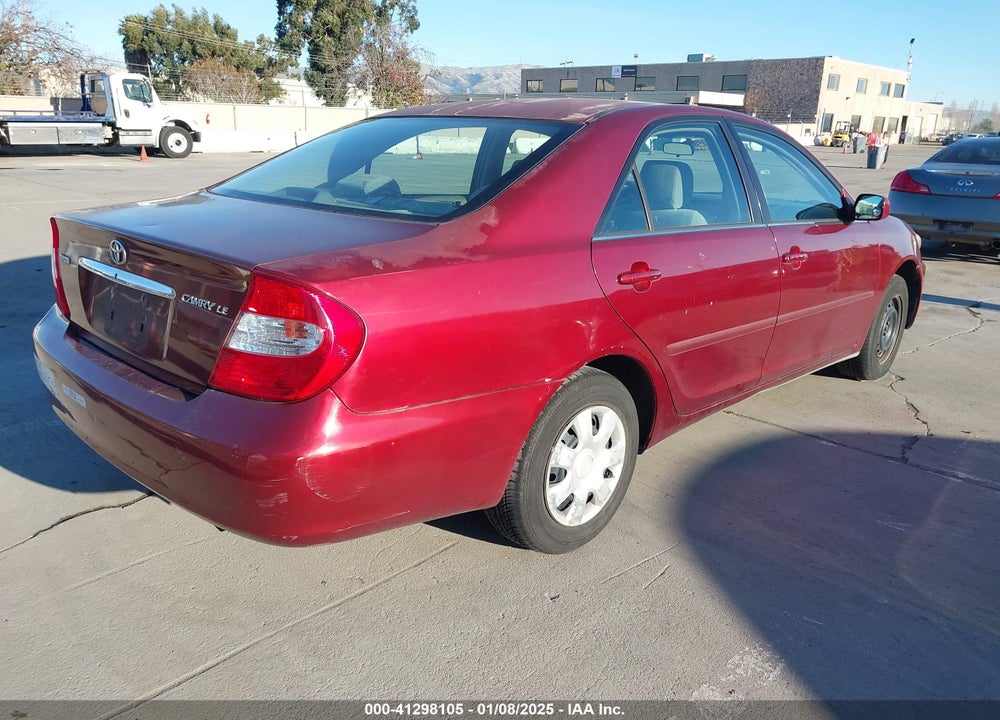 2004 TOYOTA CAMRY LE VIN: 4T1BE30K34U366400