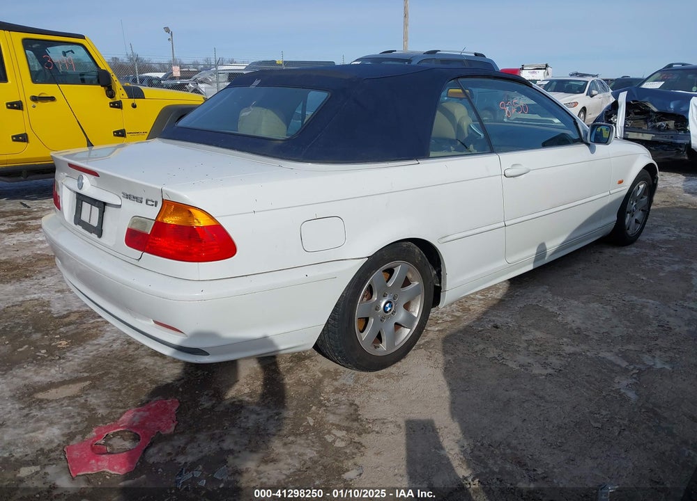 2001 BMW 325CI VIN: WBABS33421JY55309