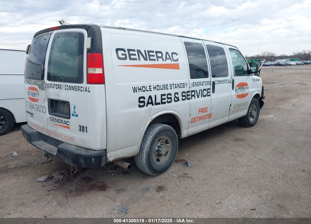 2011 CHEVROLET EXPRESS 2500 WORK VAN VIN: 1GCWGFBA4B1161348