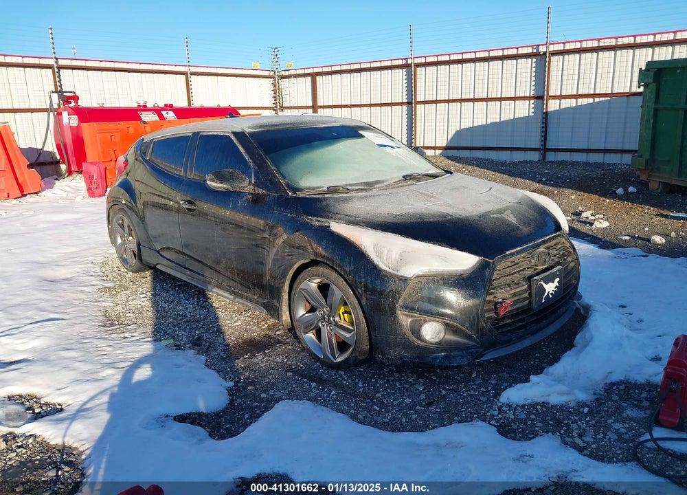 2013 HYUNDAI VELOSTER TURBO W/BLACK VIN: KMHTC6AE9DU180638