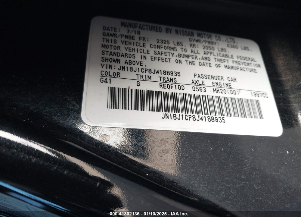 2018 NISSAN ROGUE SPORT SV VIN: JN1BJ1CP8JW188935