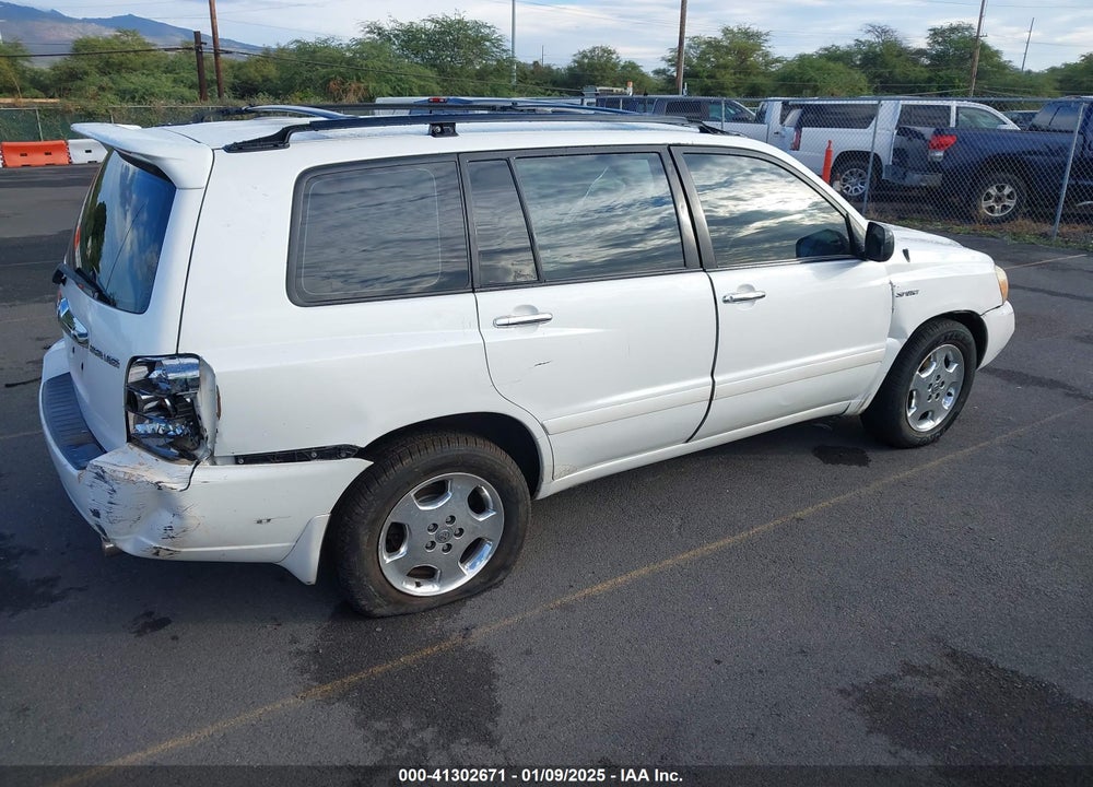 2007 TOYOTA HIGHLANDER SPORT V6/V6 VIN: JTEGP21A670134904