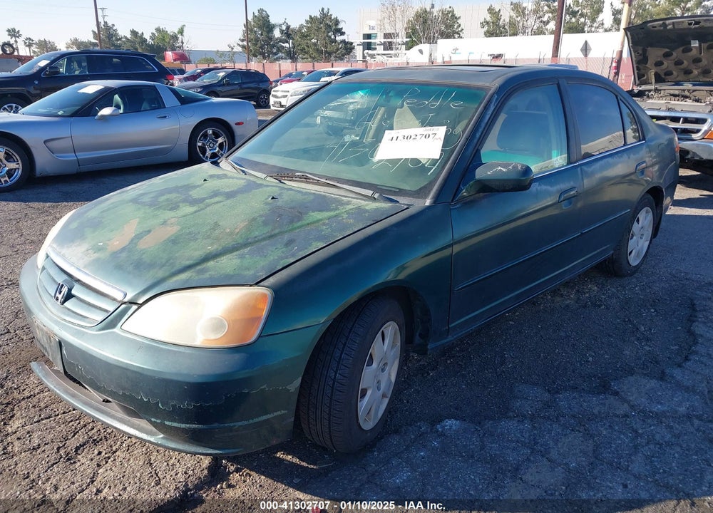 2001 HONDA CIVIC EX VIN: 2HGES26791H580279
