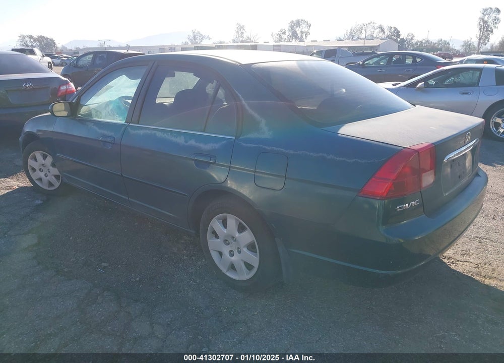 2001 HONDA CIVIC EX VIN: 2HGES26791H580279