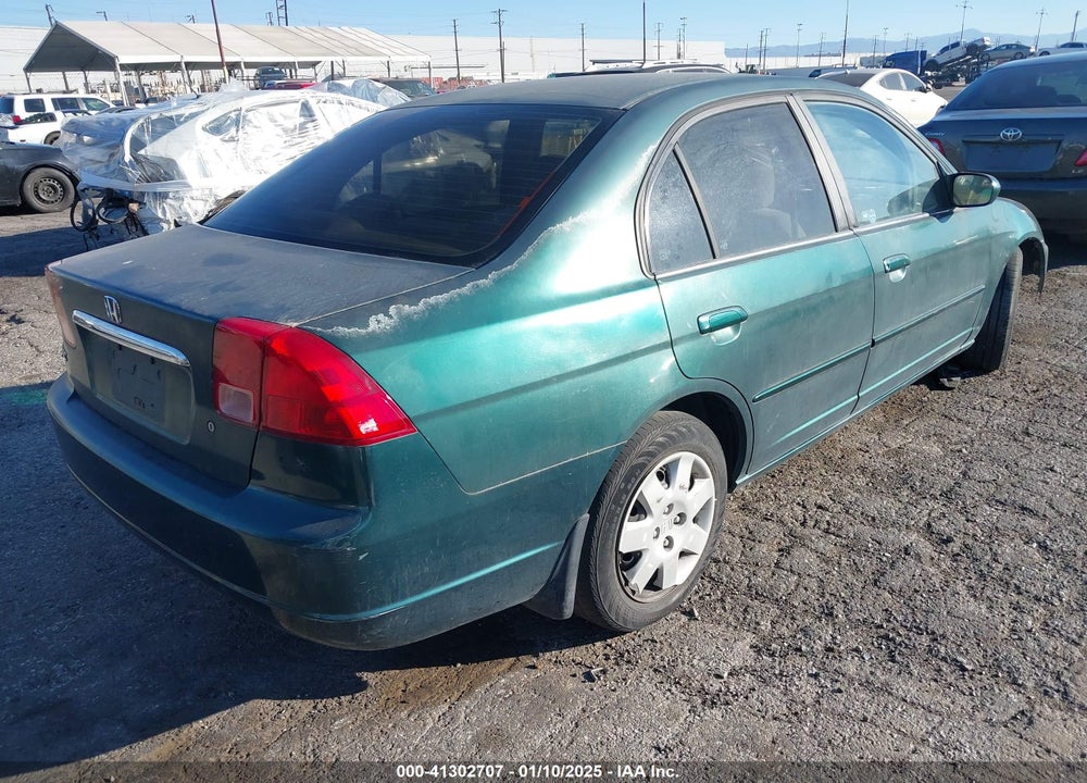 2001 HONDA CIVIC EX VIN: 2HGES26791H580279