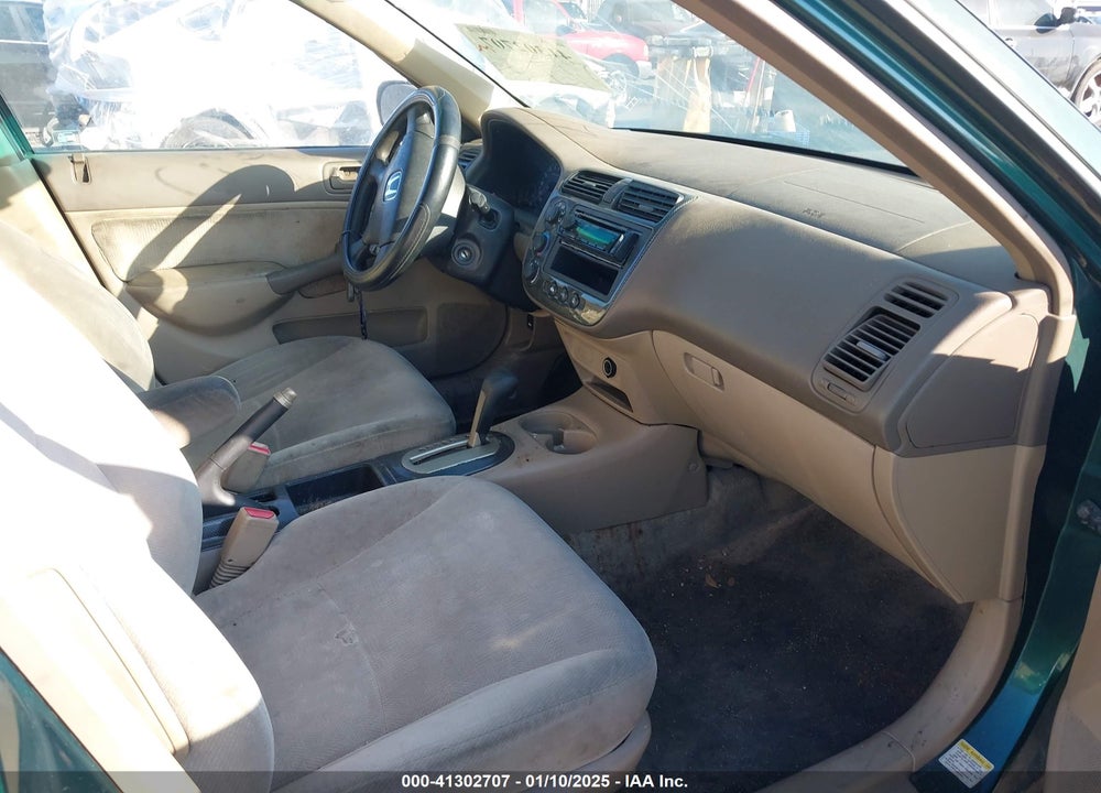 2001 HONDA CIVIC EX VIN: 2HGES26791H580279