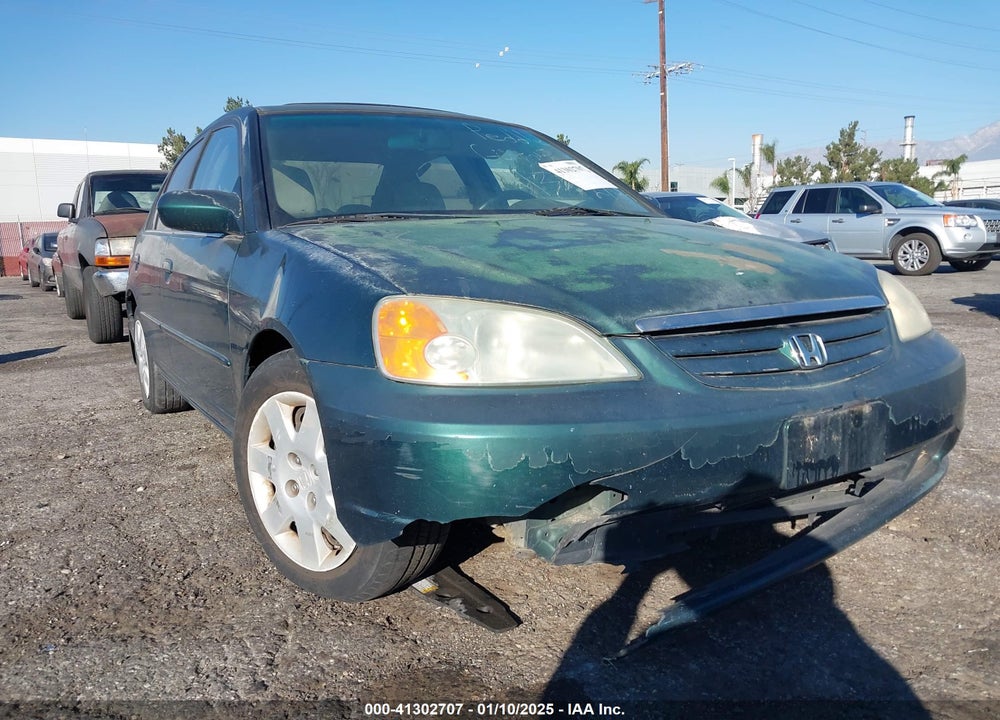 2001 HONDA CIVIC EX VIN: 2HGES26791H580279
