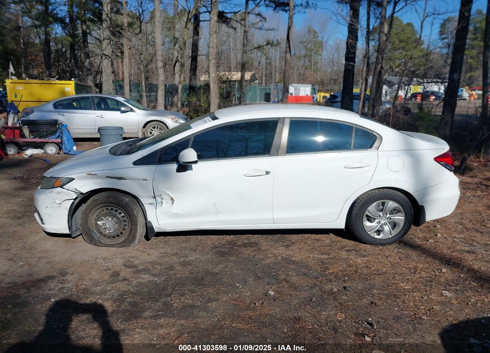 2013 HONDA CIVIC LX VIN: 19XFB2F54DE038864