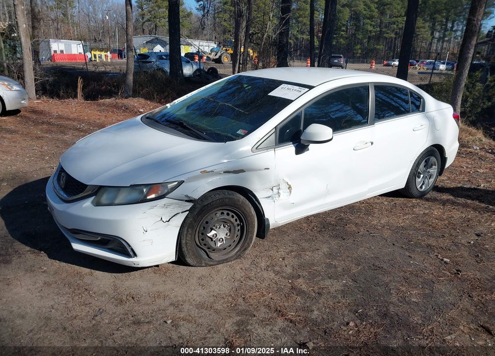 2013 HONDA CIVIC LX VIN: 19XFB2F54DE038864
