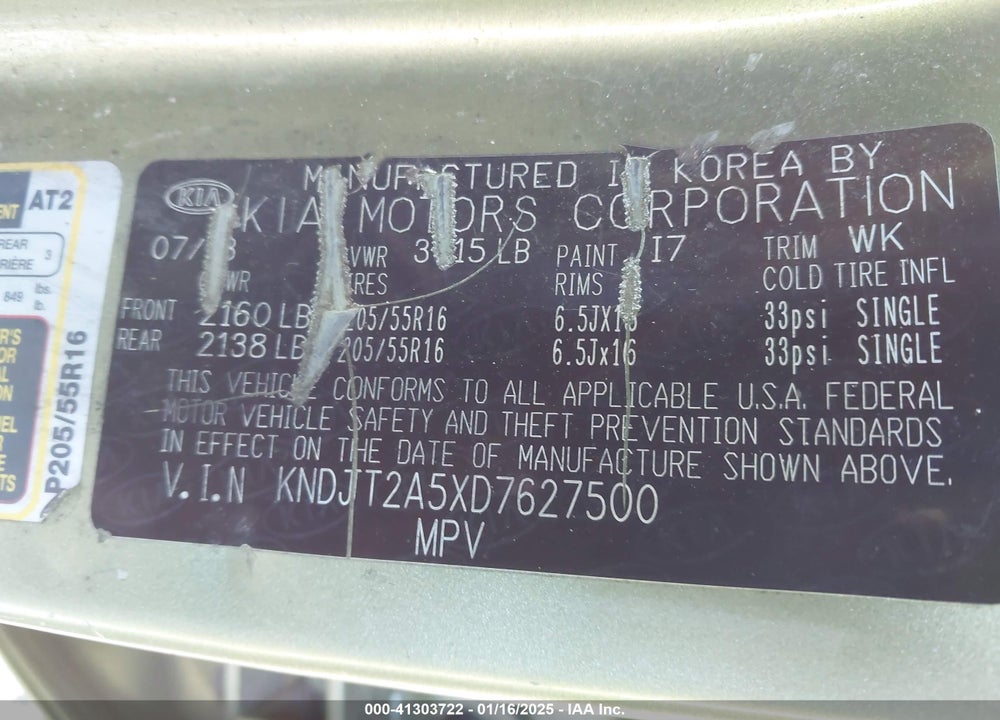 2013 KIA SOUL VIN: KNDJT2A5XD7627500