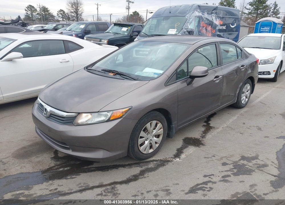 2012 HONDA CIVIC SDN LX VIN: 2HGFB2F57CH536318